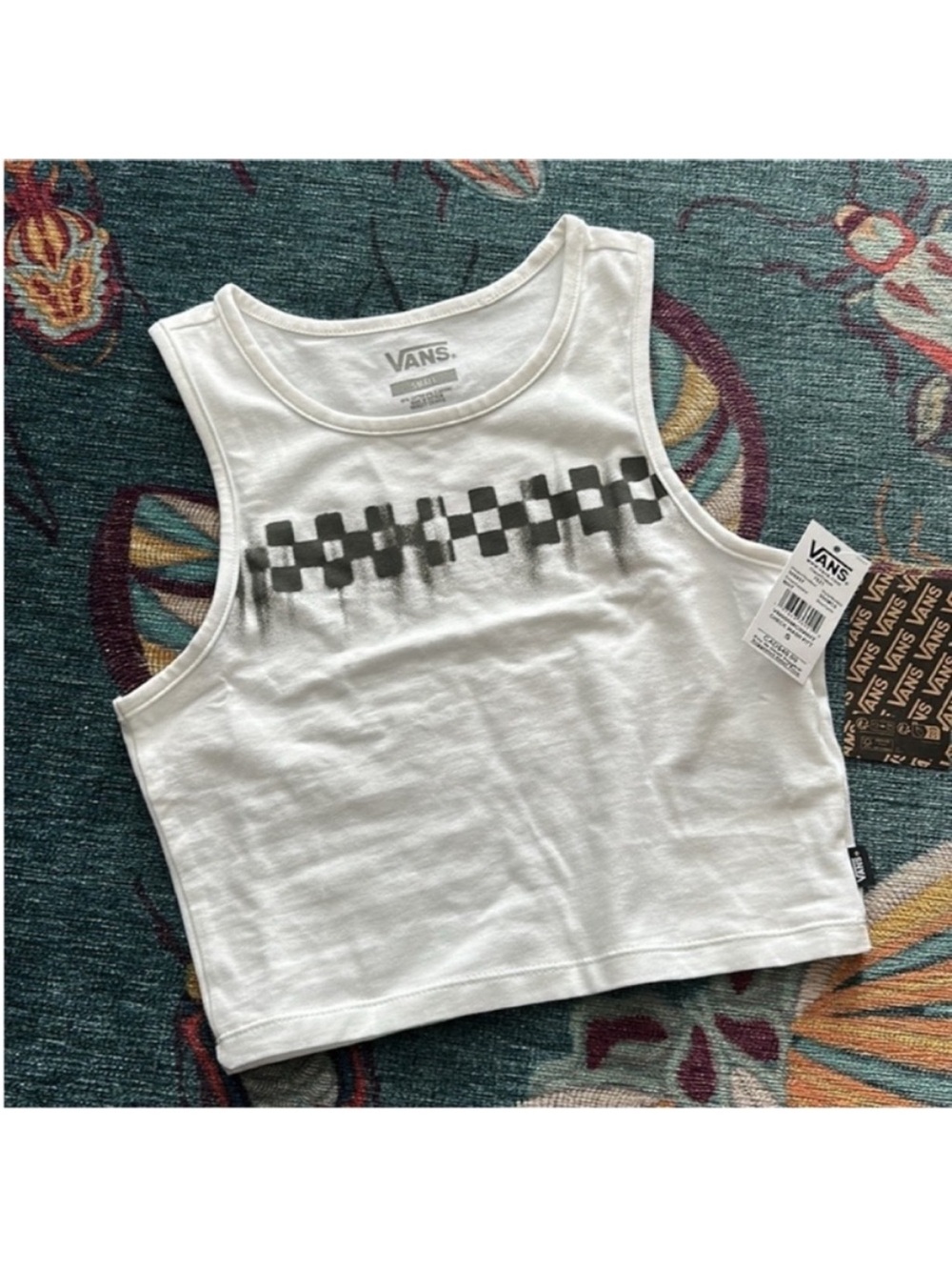 NWT Vans Checker graphic crop tank size small - Picture 3 of 5